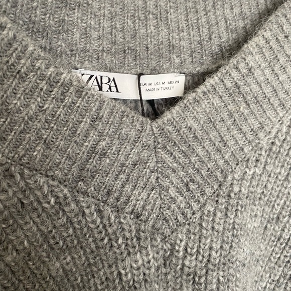Grey knit slouchy Zara sweater - Picture 4 of 7